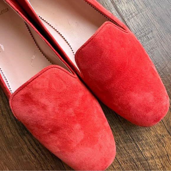 J.Crew Smoking Suede Slippers Reddish Orange Flats size 7 1/2 - Picture 5 of 11